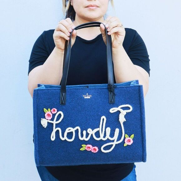 NWT Kate Spade New York WILD ONES HOWDY XL SAM TOTE - Picture 2 of 11